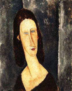 Amedeo Modigliani Blue Eyes ( Portrait of Madame Jeanne Hebuterne ) France oil painting art